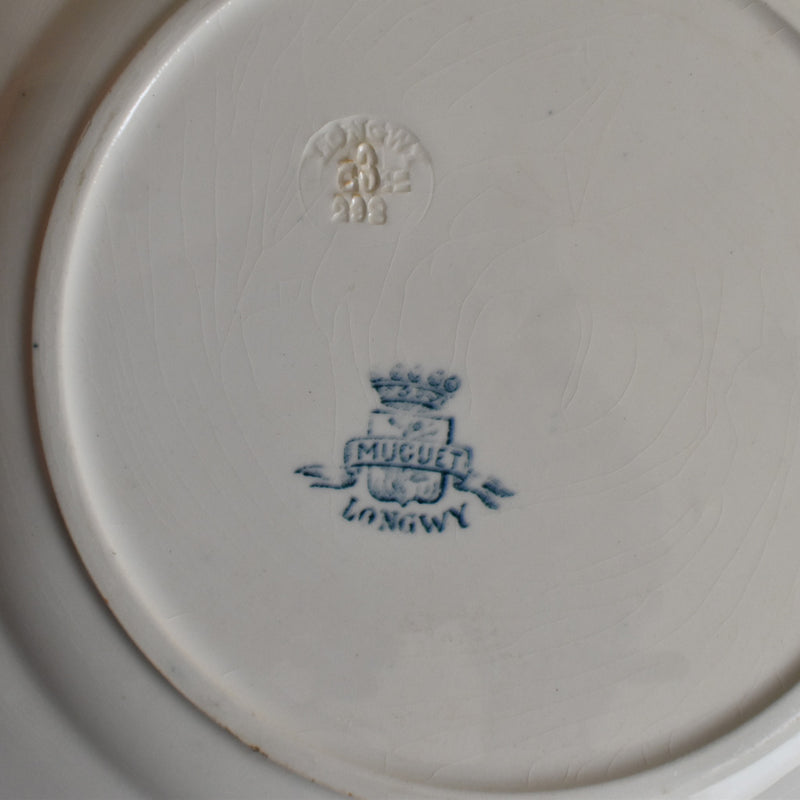Antique Plate Longwy Muguet (Lily of the Valley) D