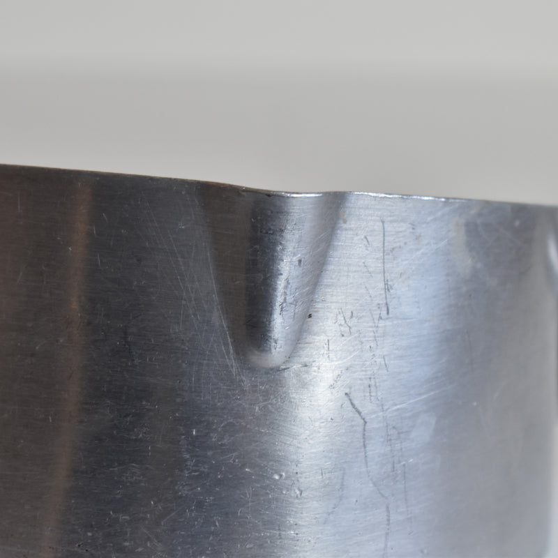Vintage Aluminum Milk Pan with Wooden Handle