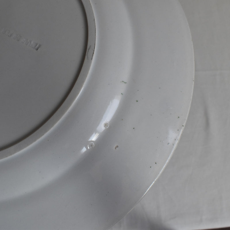 Antique Large Round Plate St. Amand & Hamage La Ruche