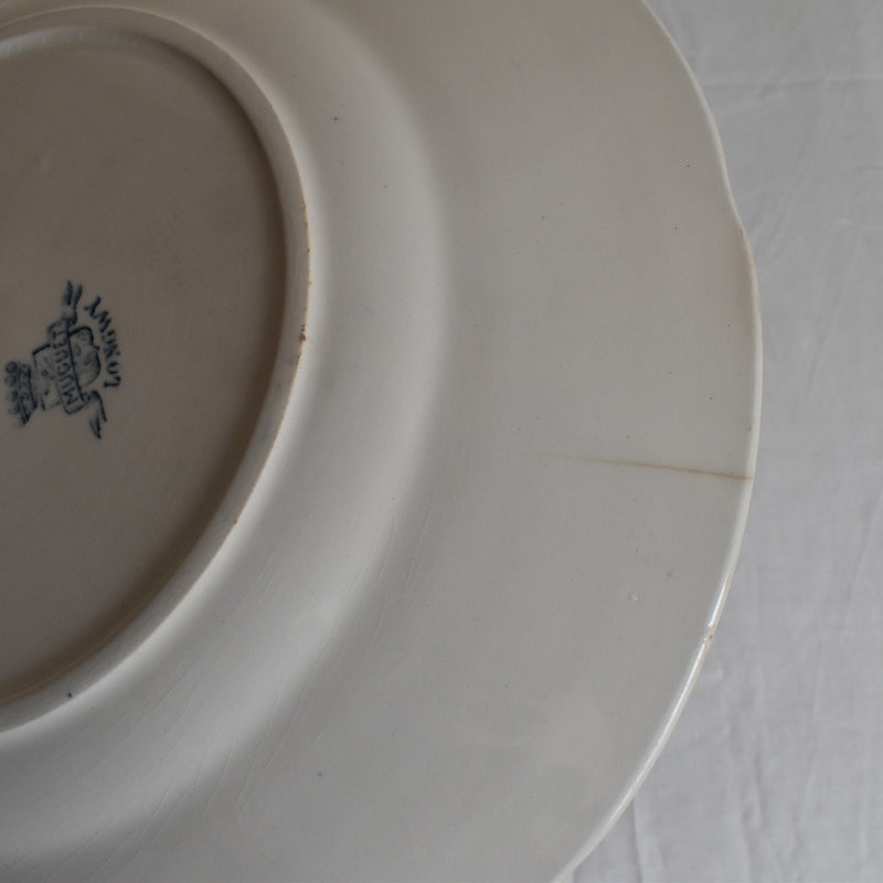 Antique Plate Longwy Muguet (Lily of the Valley) D