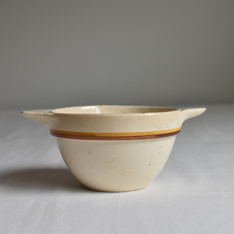 Vintage Digoin & Sarreguemines bowl with ear handles