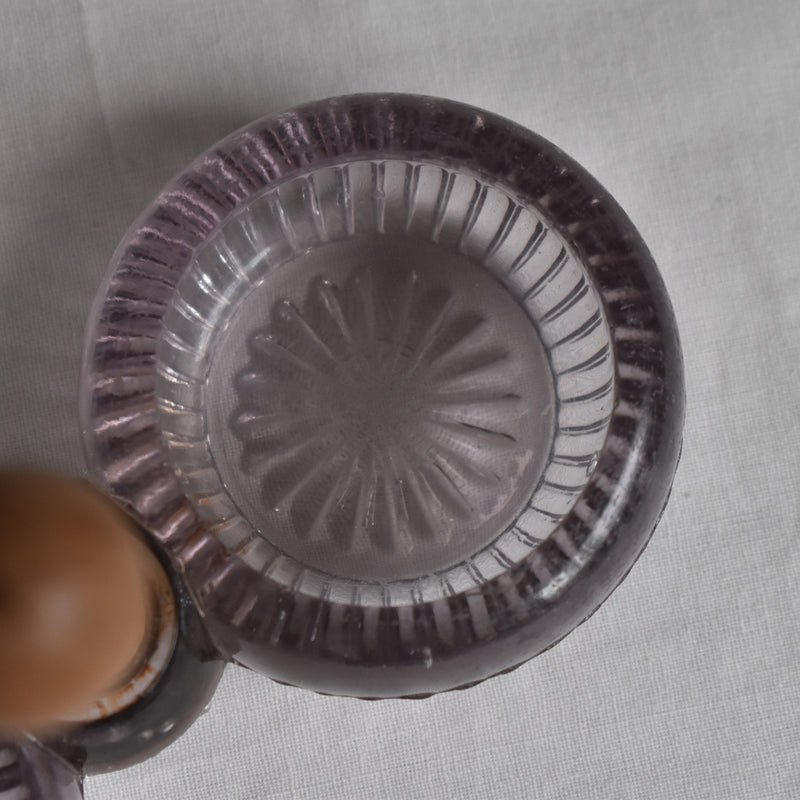 ヴィンテージ クリスタルガラスソルト＆ペッパー PORTIEUX violet