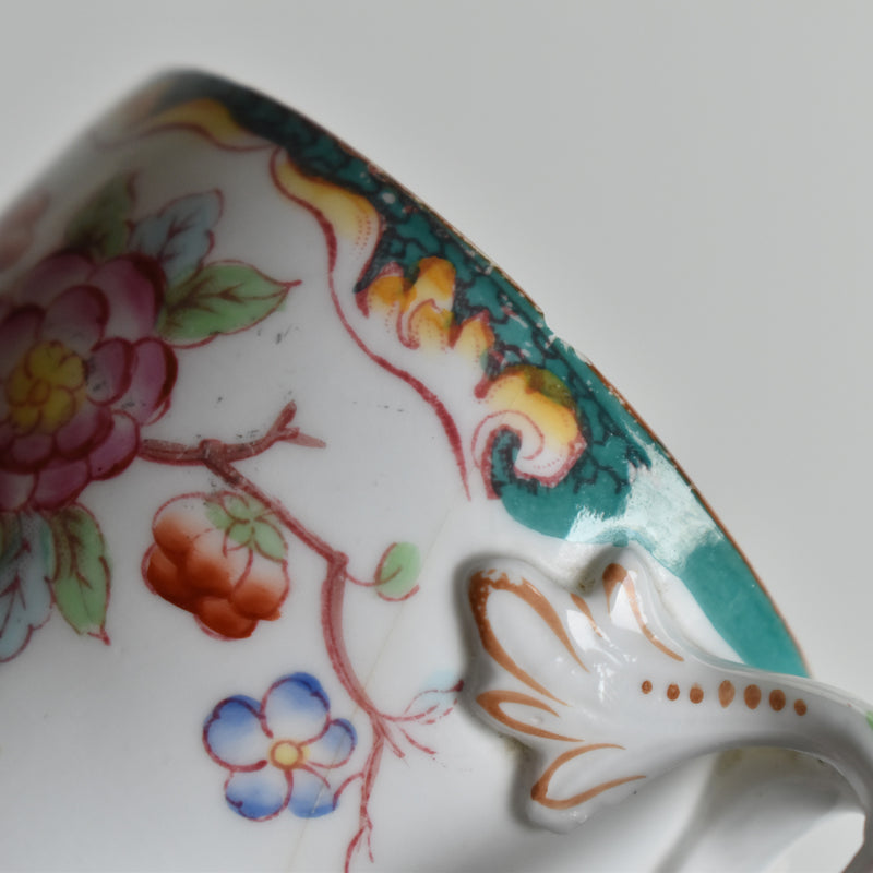 Antique Coffee Cup & Saucer Sarreguemines Minton 248 B