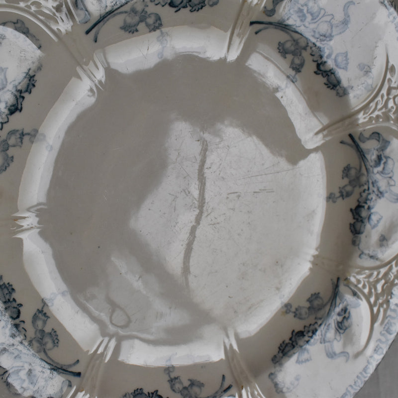 Antique Plate Longwy Muguet (Lily of the Valley) D