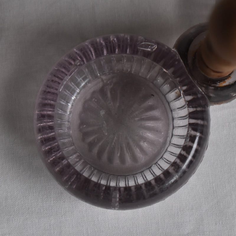 ヴィンテージ クリスタルガラスソルト＆ペッパー PORTIEUX violet