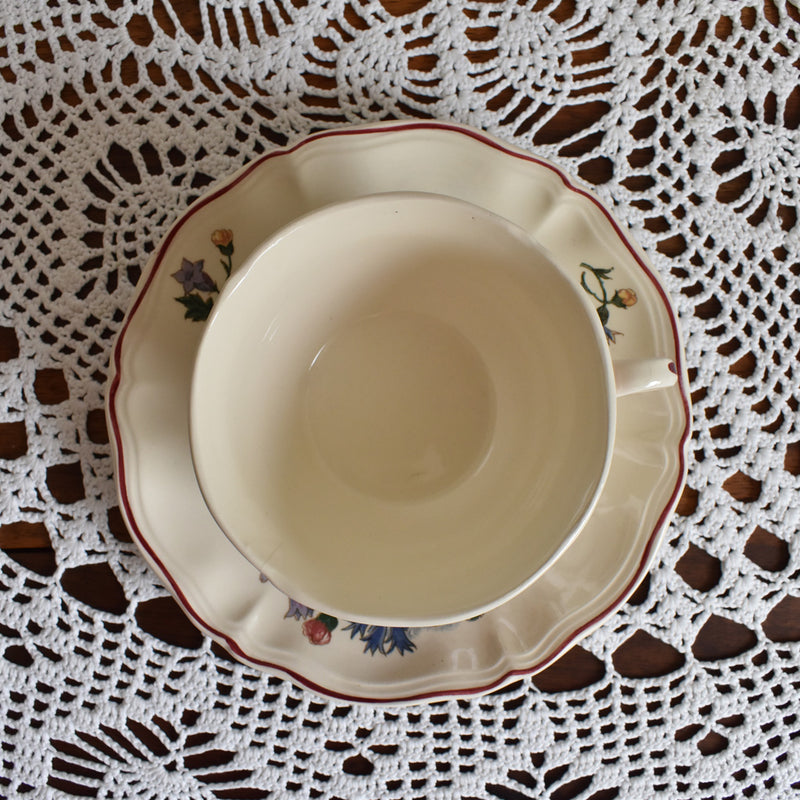 Vintage Chocolate Cup & Saucer, Digoin & Sarreguemines, Agreste A