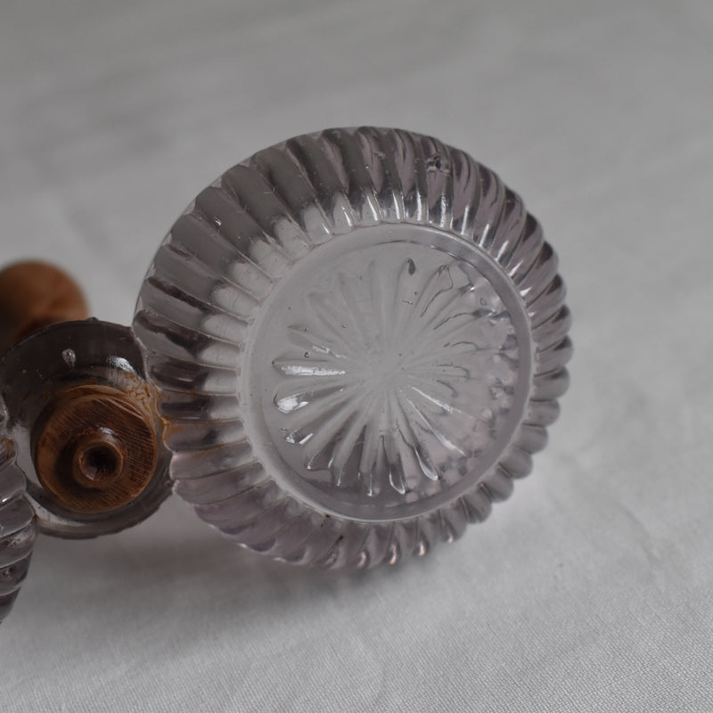 ヴィンテージ クリスタルガラスソルト＆ペッパー PORTIEUX violet