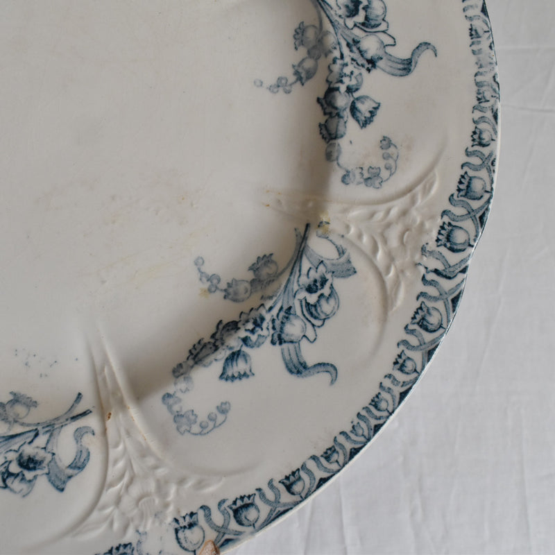 Antique Plate Longwy Muguet (Lily of the Valley) D