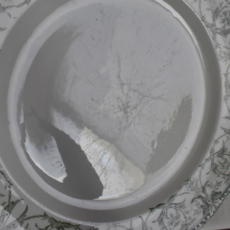 Antique Large Round Plate St. Amand & Hamage La Ruche