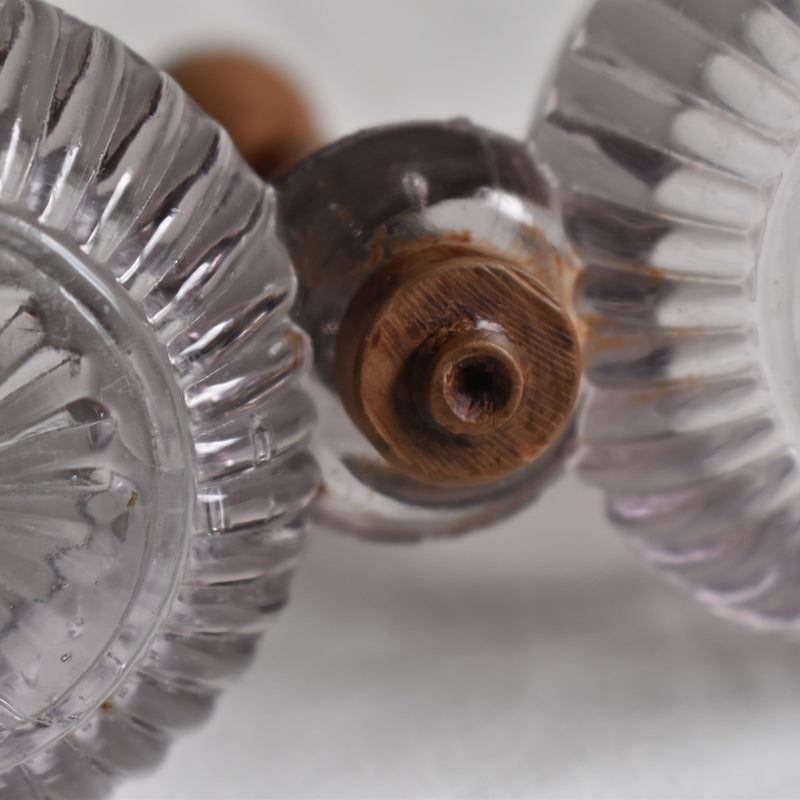 ヴィンテージ クリスタルガラスソルト＆ペッパー PORTIEUX violet