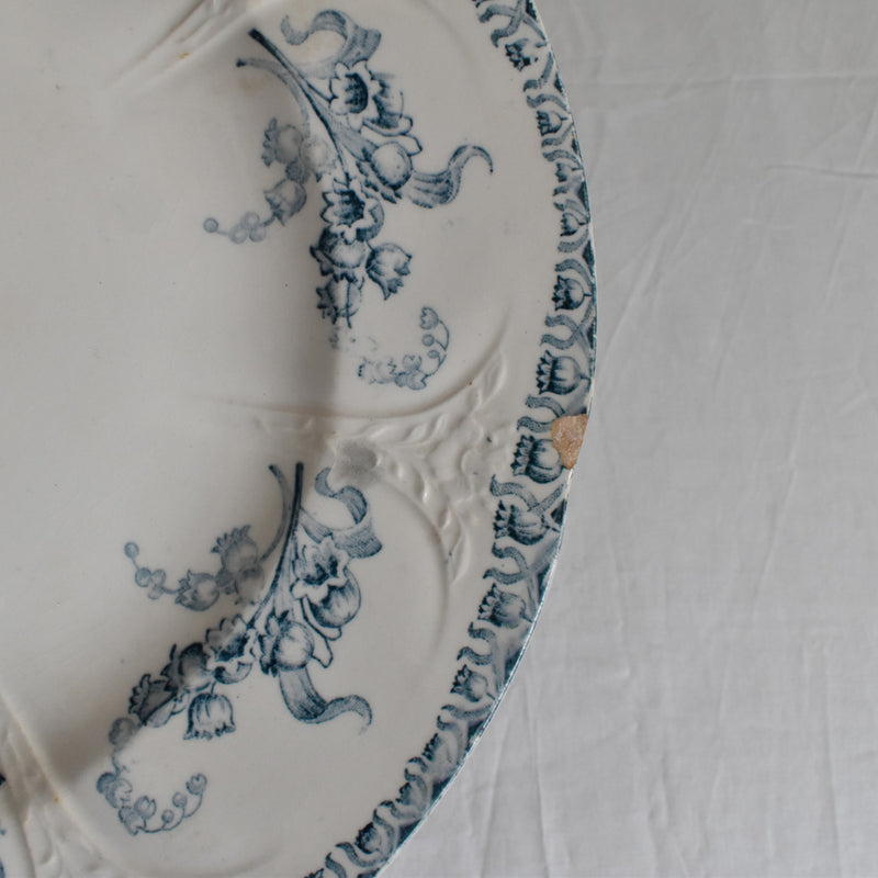 Antique Plate Longwy Muguet (Lily of the Valley) D
