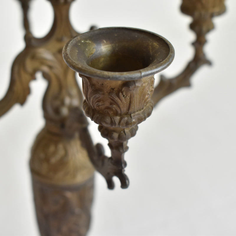Vintage Brass 5-Arm Candelabra A