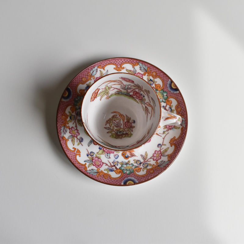 Antique Coffee Cup & Saucer, Sarreguemines Minton 216 A