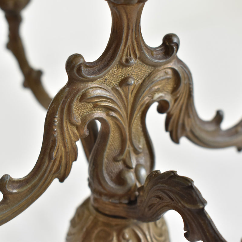 Vintage Brass 5-Arm Candelabra A