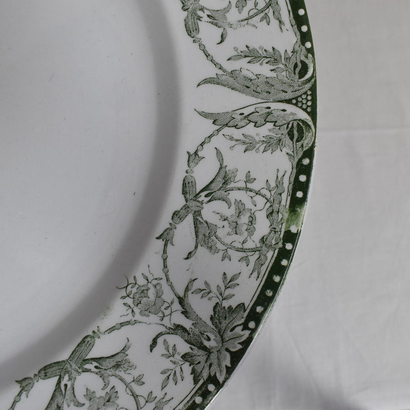 Antique Large Round Plate St. Amand & Hamage La Ruche