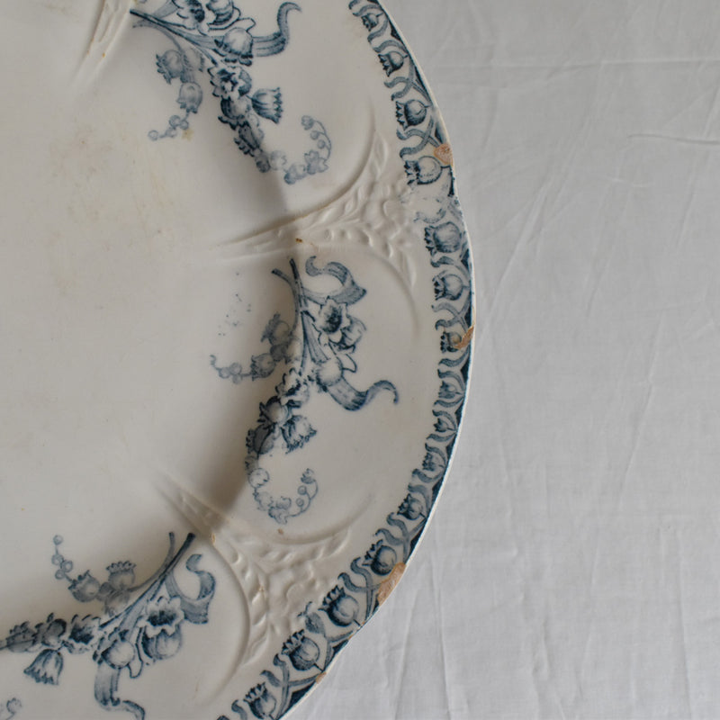 Antique Plate Longwy Muguet (Lily of the Valley) D