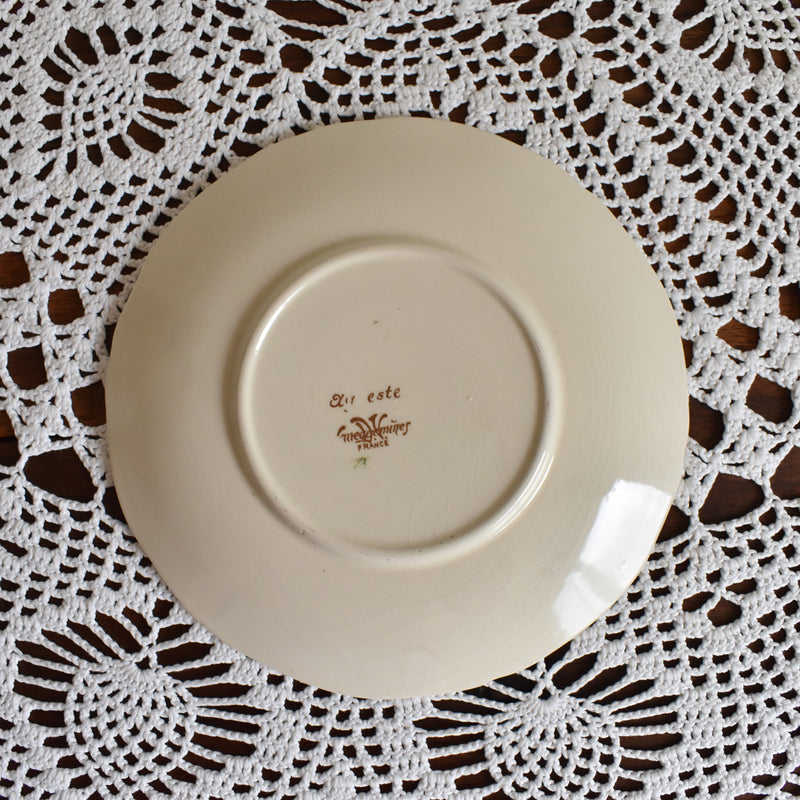 Vintage Chocolate Cup & Saucer, Digoin & Sarreguemines, Agreste A