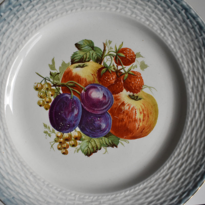 Antique Dessert Plate, Saint-Amand, Fruits A