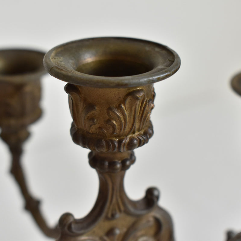 Vintage Brass 5-Arm Candelabra A