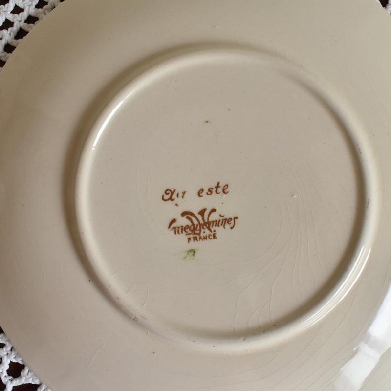 Vintage Chocolate Cup & Saucer, Digoin & Sarreguemines, Agreste A