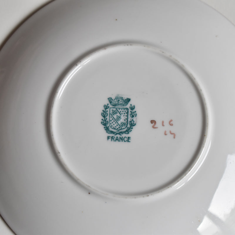Antique Coffee Cup & Saucer, Sarreguemines Minton 216 A