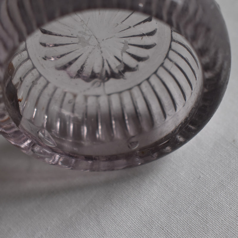 ヴィンテージ クリスタルガラスソルト＆ペッパー PORTIEUX violet