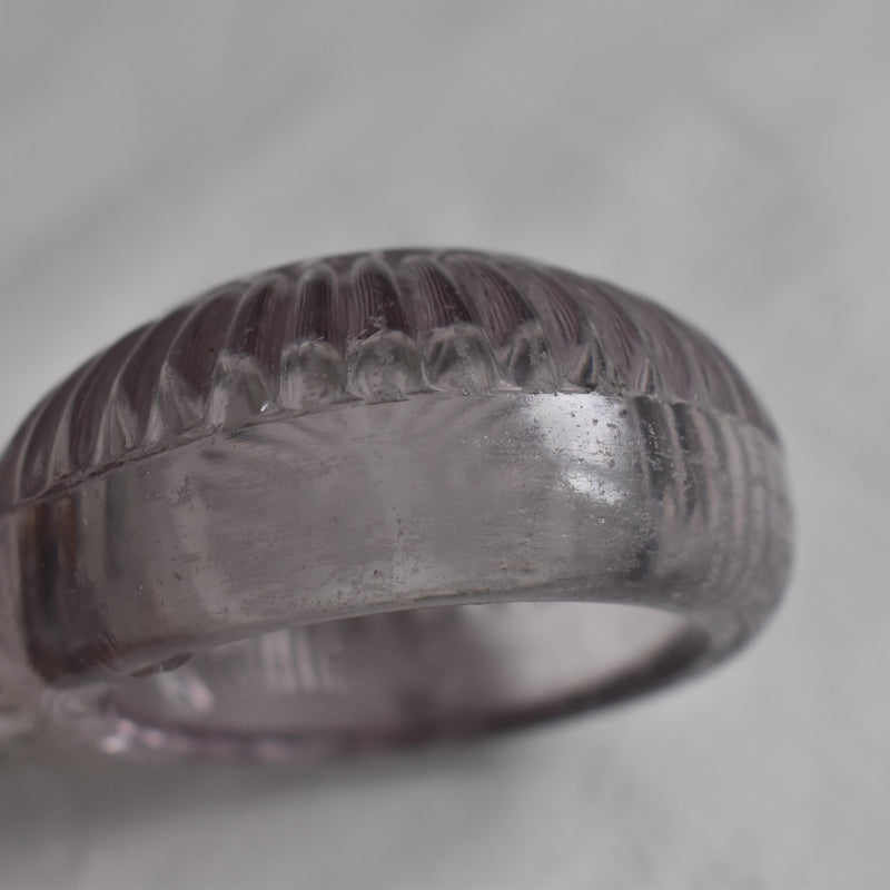 ヴィンテージ クリスタルガラスソルト＆ペッパー PORTIEUX violet