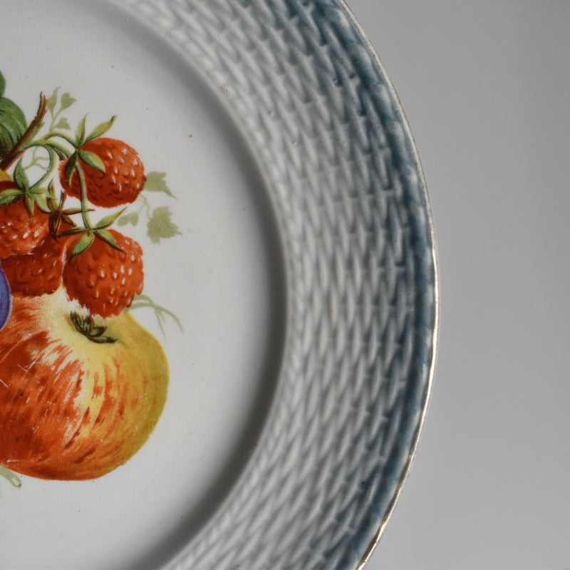Antique Dessert Plate, Saint-Amand, Fruits A