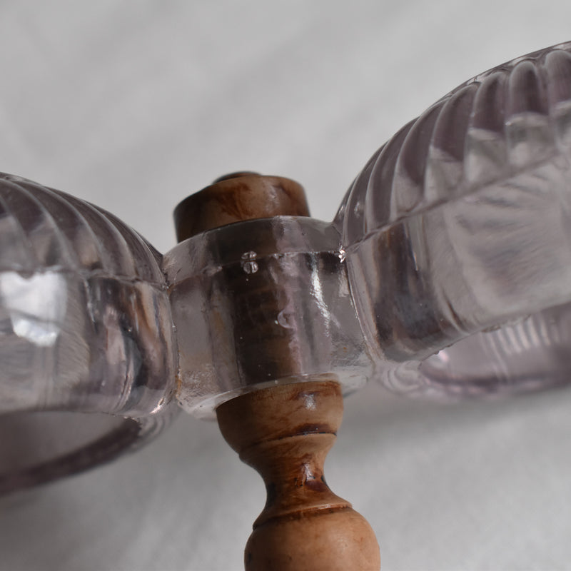 ヴィンテージ クリスタルガラスソルト＆ペッパー PORTIEUX violet