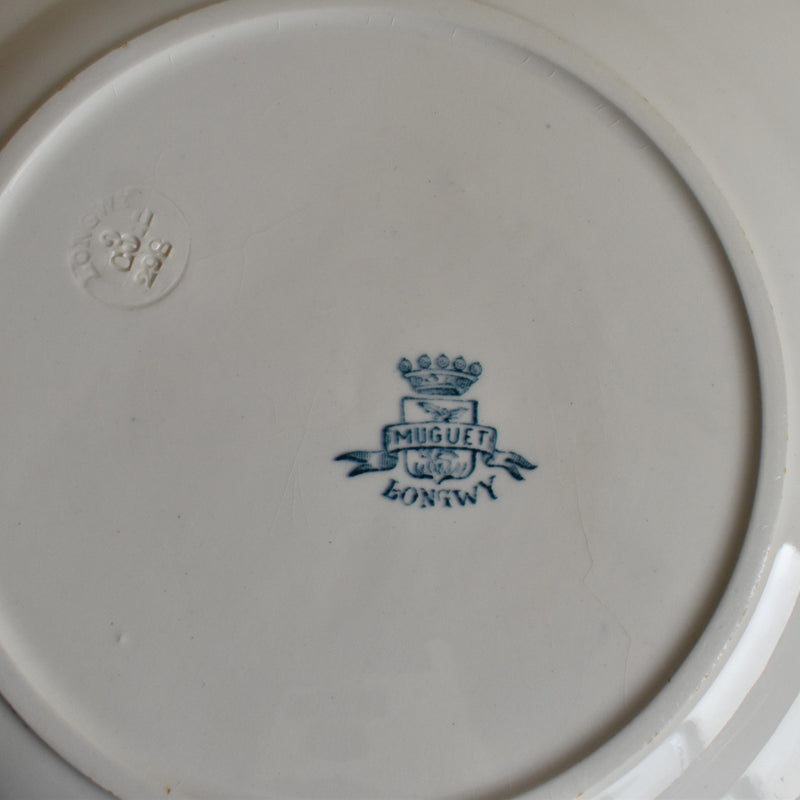 Antique Plate, Longwy, Muguet (Lily of the Valley) C