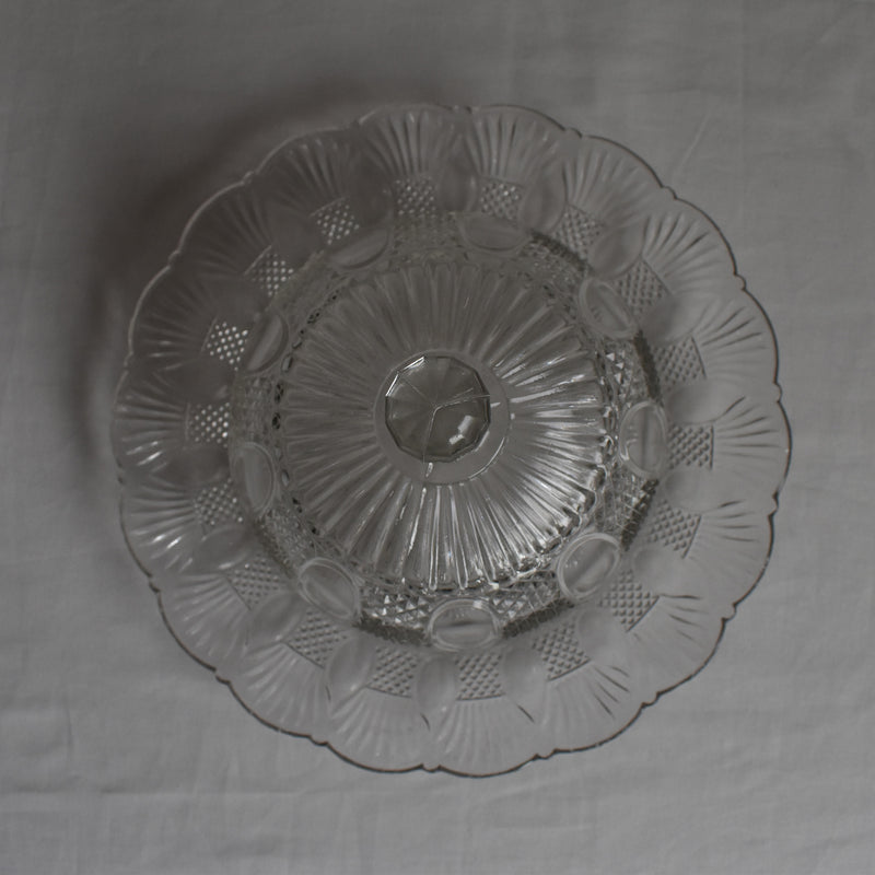 Vintage Glass Dome & Plate BAYEL