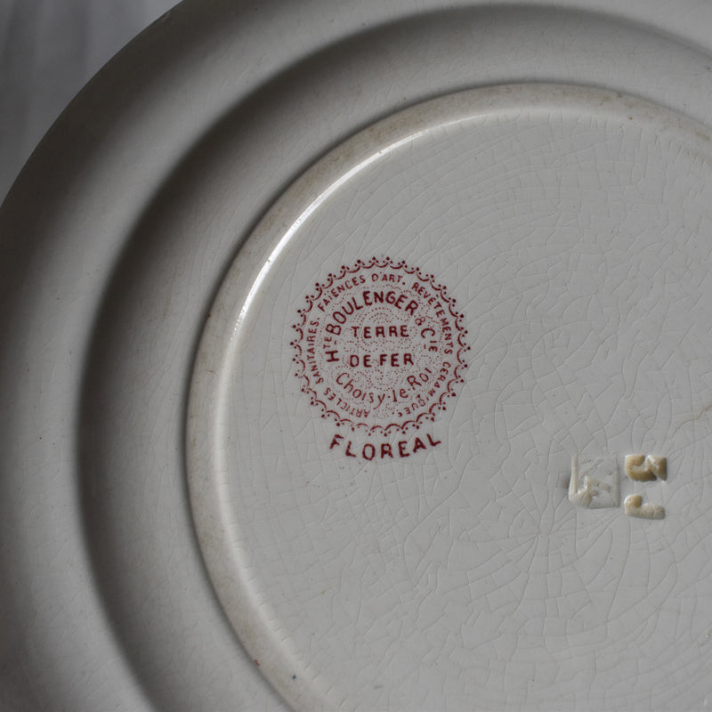 Antique Plate, Choisy-le-Roi, Floreal B