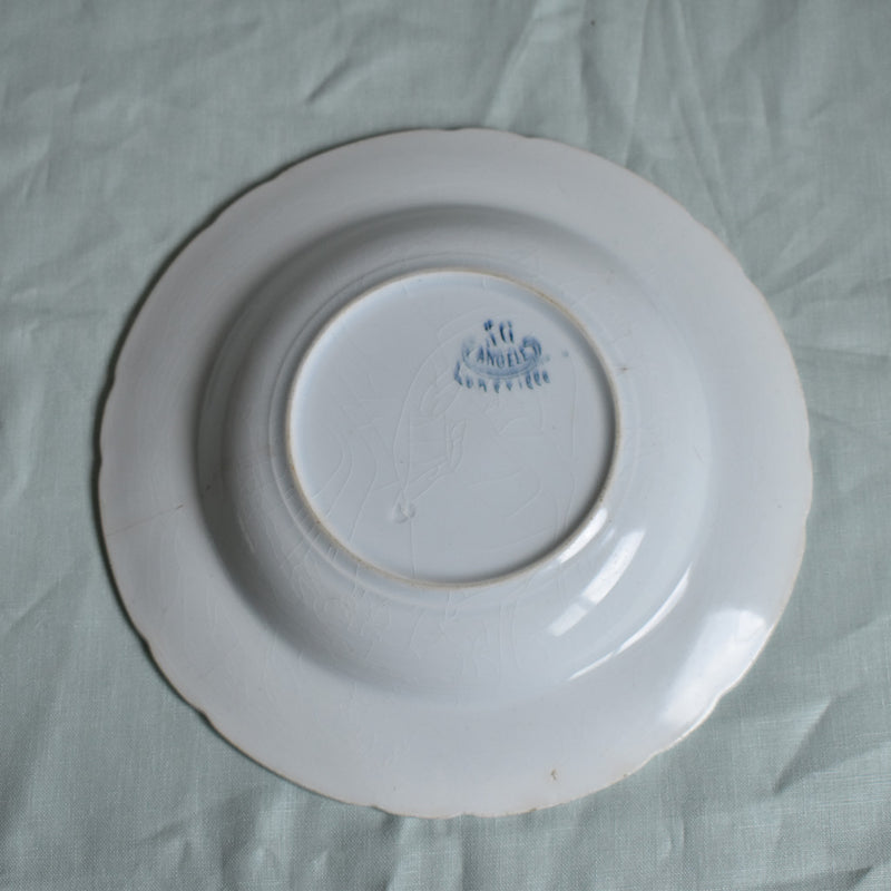Antique Deep Plate - Lunéville Angèle D