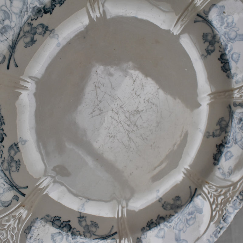 Antique Plate, Longwy, Muguet (Lily of the Valley) C