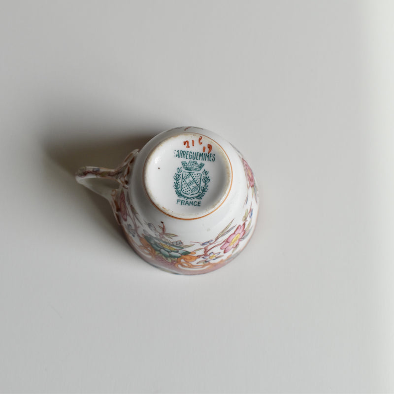 Antique Coffee Cup & Saucer, Sarreguemines Minton 216 A