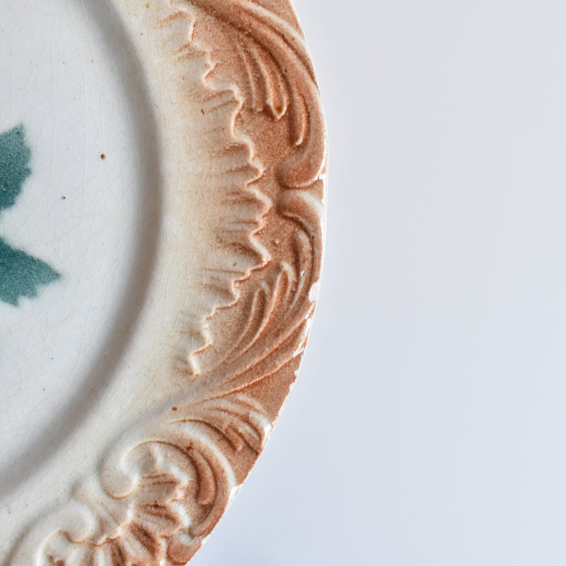 Antique Dessert Plate Digoin Marron