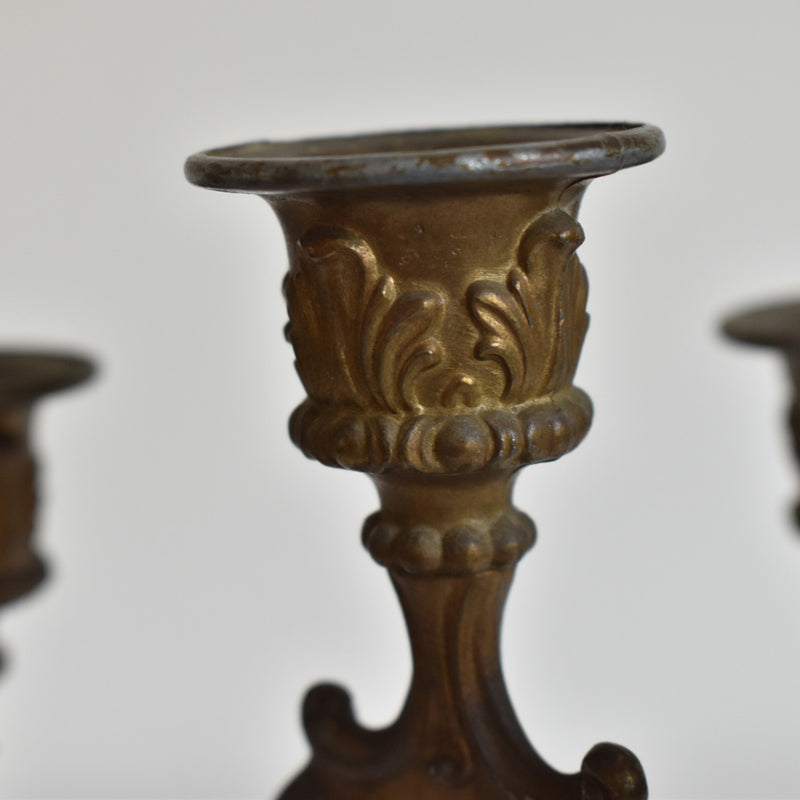 Vintage Brass 5-Arm Candelabra B