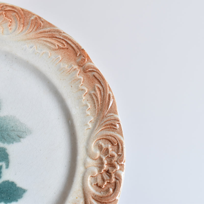 Antique Dessert Plate Digoin Marron