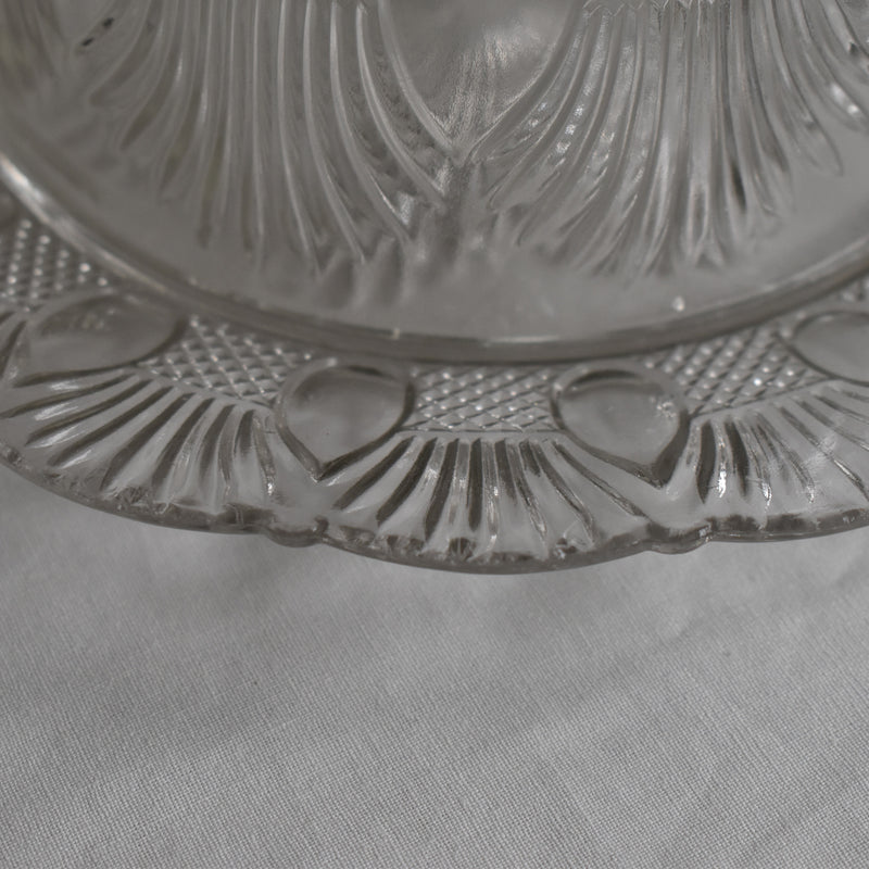 Vintage Glass Dome & Plate BAYEL