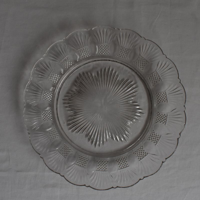 Vintage Glass Dome & Plate BAYEL