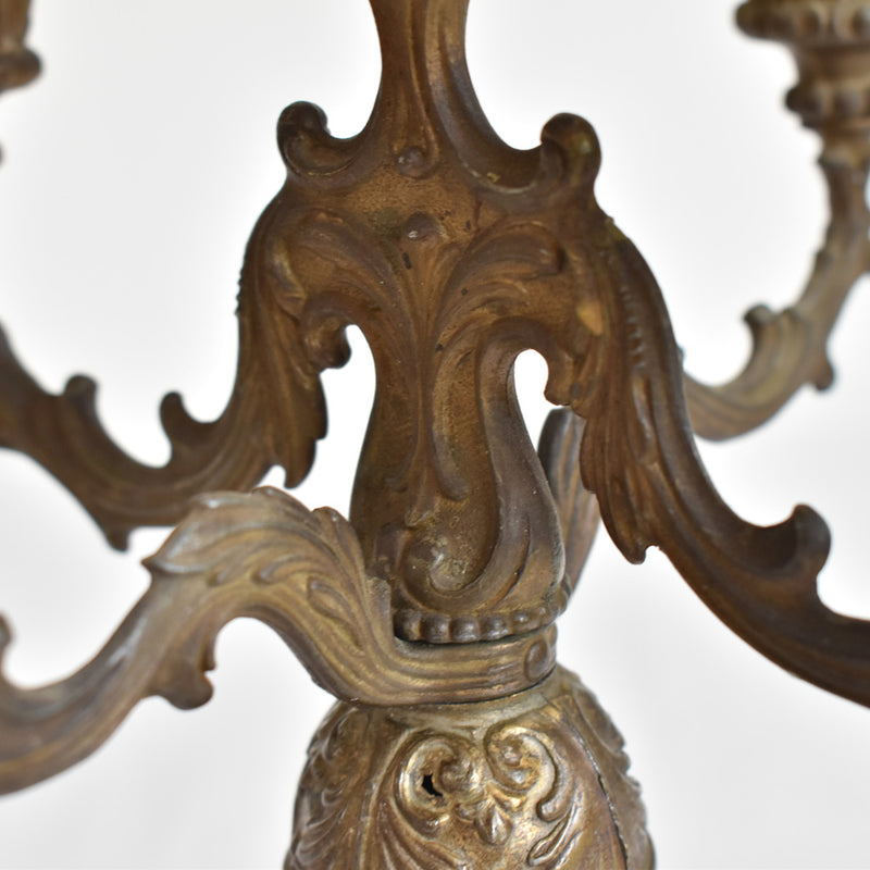 Vintage Brass 5-Arm Candelabra B