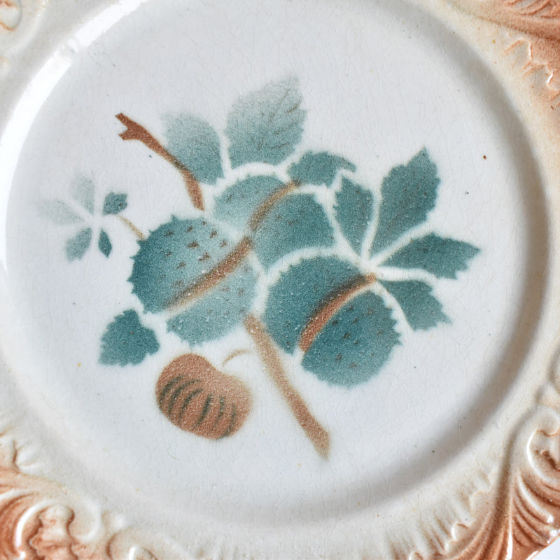 Antique Dessert Plate Digoin Marron