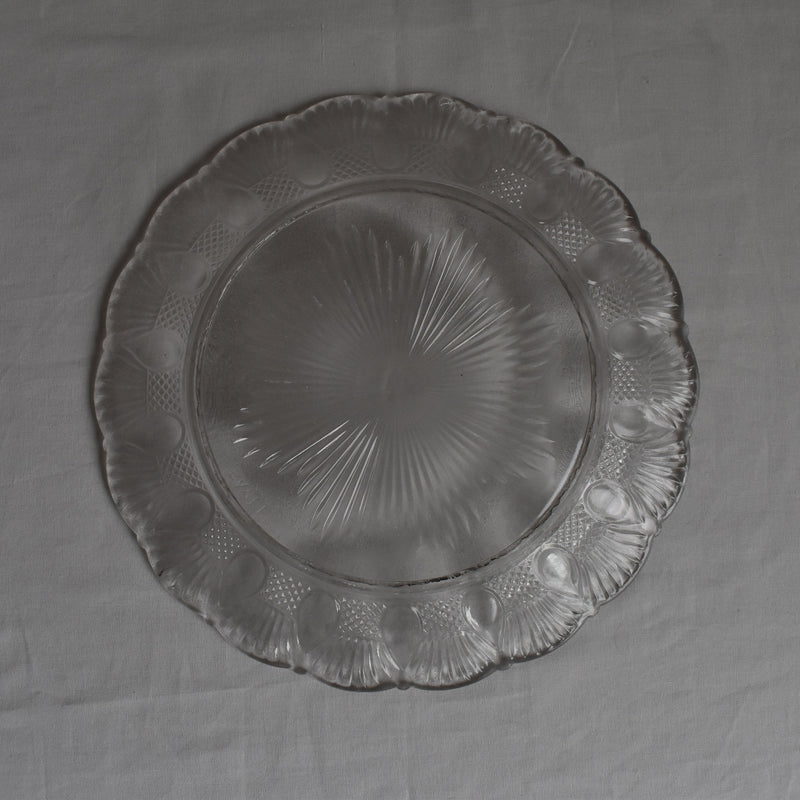 Vintage Glass Dome & Plate BAYEL