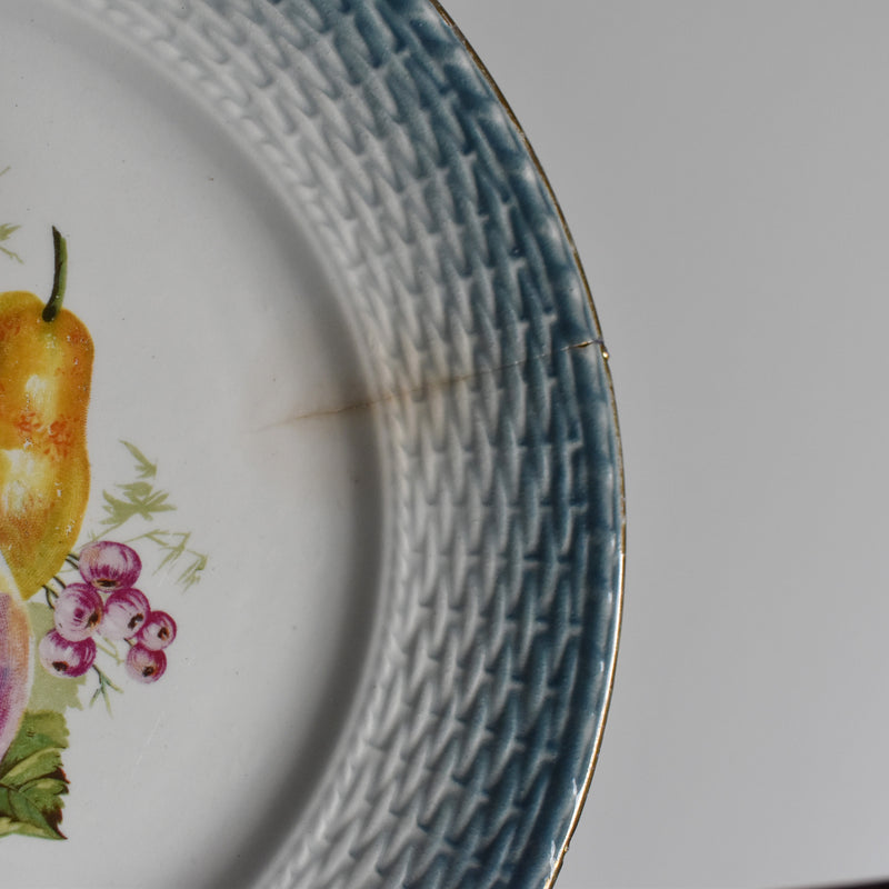 Antique Dessert Plate, Saint-Amand, Fruits B