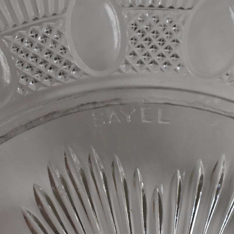 Vintage Glass Dome & Plate BAYEL