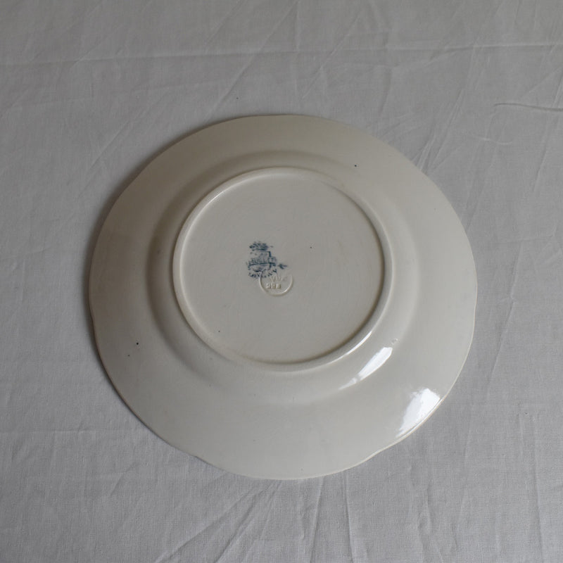 Antique Dessert Plate Longwy Muguet (Lily of the Valley) J
