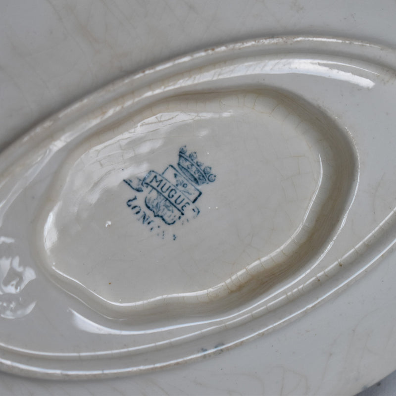Antique Sauce Boat - Longwy Muguet (Lily of the Valley)