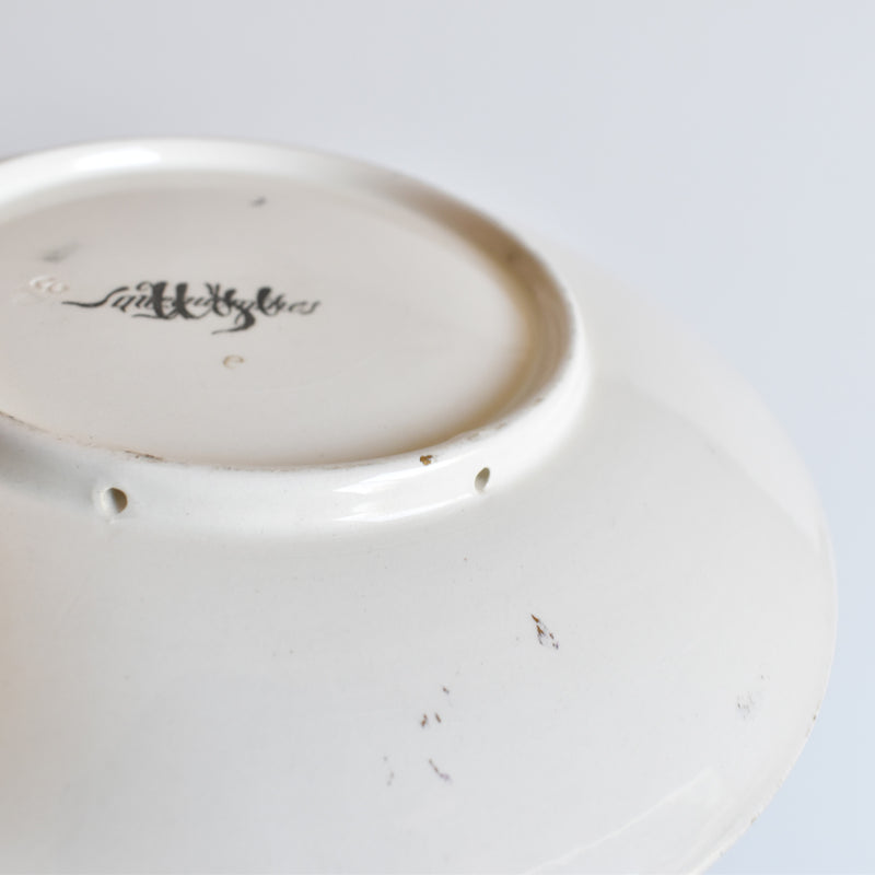 Antique decorative plate U&C Sarreguemines Les Ecolières Iles de Croix