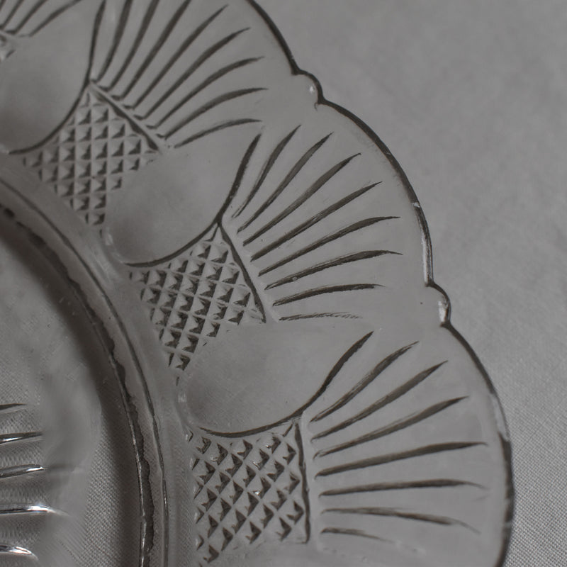 Vintage Glass Dome & Plate BAYEL