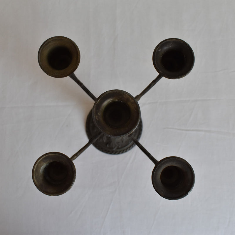 Vintage Brass 5-Arm Candelabra B